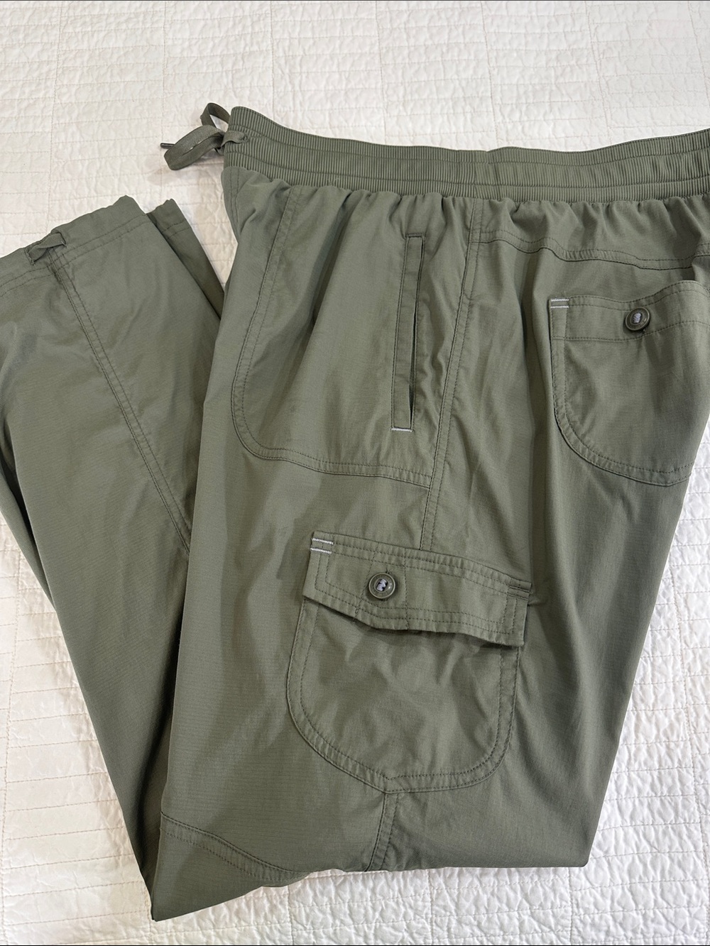 L.L. Bean Vista Camp Pant Large Hiking Gorpcore Like New Thyme Olive - Picture 3 of 10
